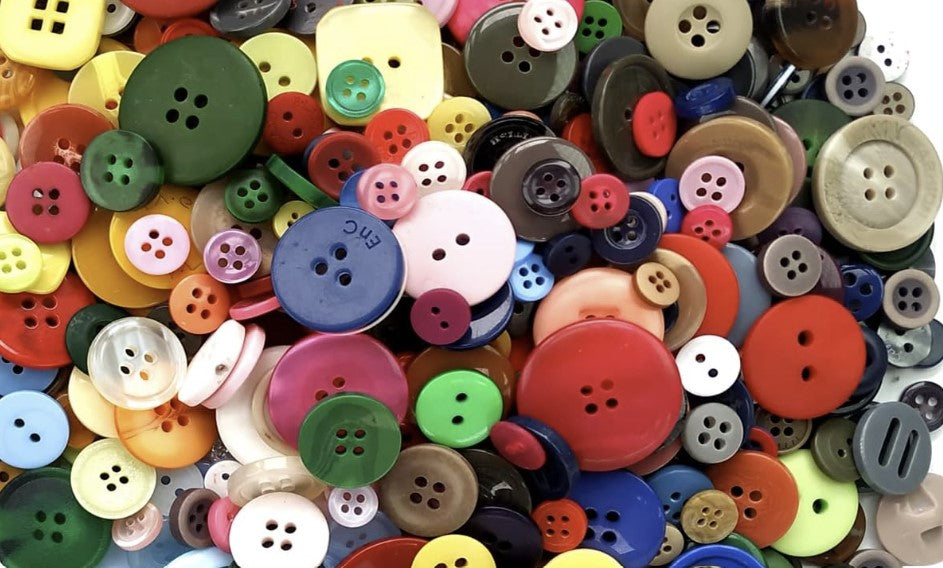 Resin Buttons Assorted Sizes 8mm to 30mm - Multicolor - Rainbow Mix - DIY Craft - Acrylic Button - Crafting - Sewing - Jewelry - Grab Bag (712)