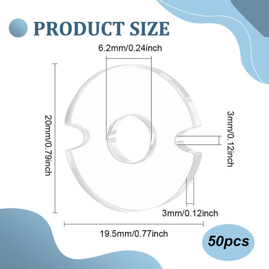 Removable Pom Holder, Pom Pom Holder - Button, Laser Cut Acrylic, for Knit Hats Set of 10