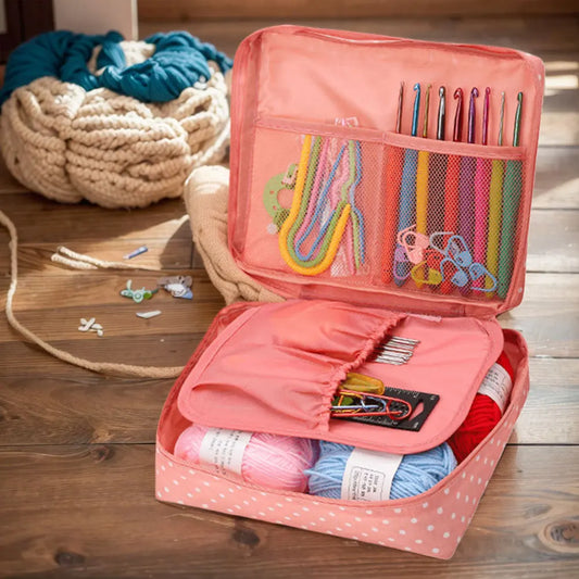 DIY Knitting Supplies Includes Yarns, Crochet Hooks, and Crochet Set with Bag / Beginner Crochet Kit for Beginners and Adults