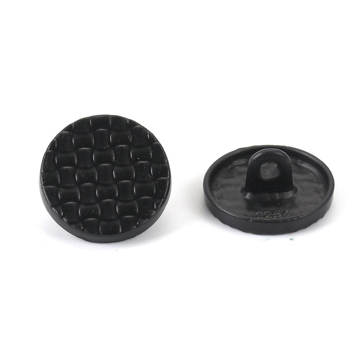 10 Silver, Gold or Black Metal Shank Buttons - 15mm - Grid Checker Design - Lead and Nickel Safe (005-007-008)