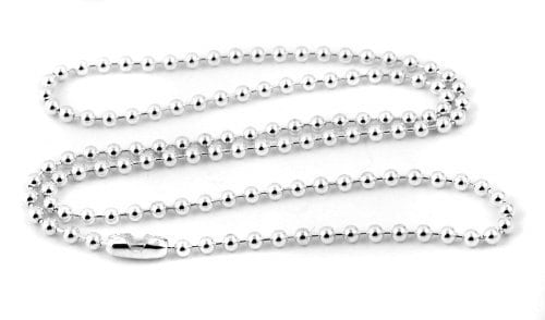 50 Silver Ball Chain Necklace - 18" - 2.4mm - Ball Chains