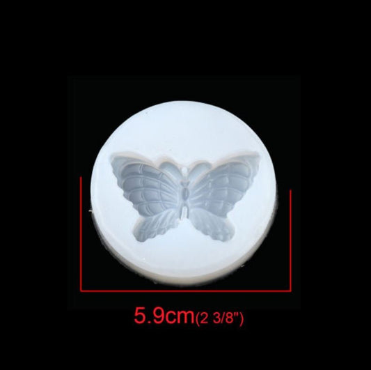 Butterfly Silicone Mold - Resin Mold - Keychain Mold, 2 3/8 inch Butterfly Mold - 3D Mold - Resin Butterfly Mold (B0117400)