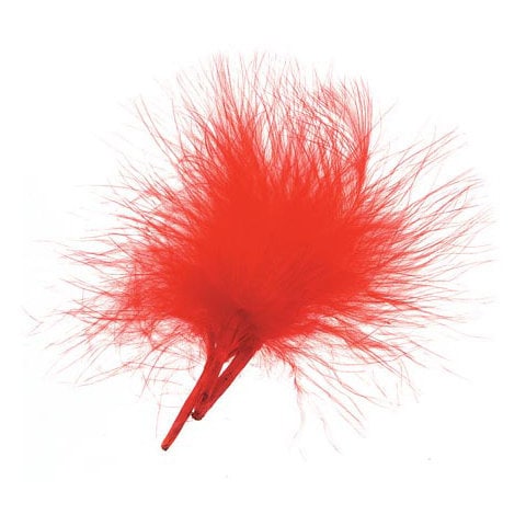Marabou Feather Picks in Red - 50 pcs - 7 grams