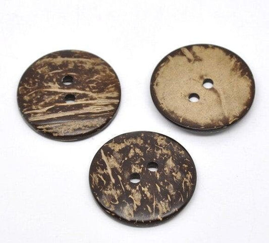 Large wooden buttons - 1.5 inch - 38mm - wood buttons - coconut wood b13837