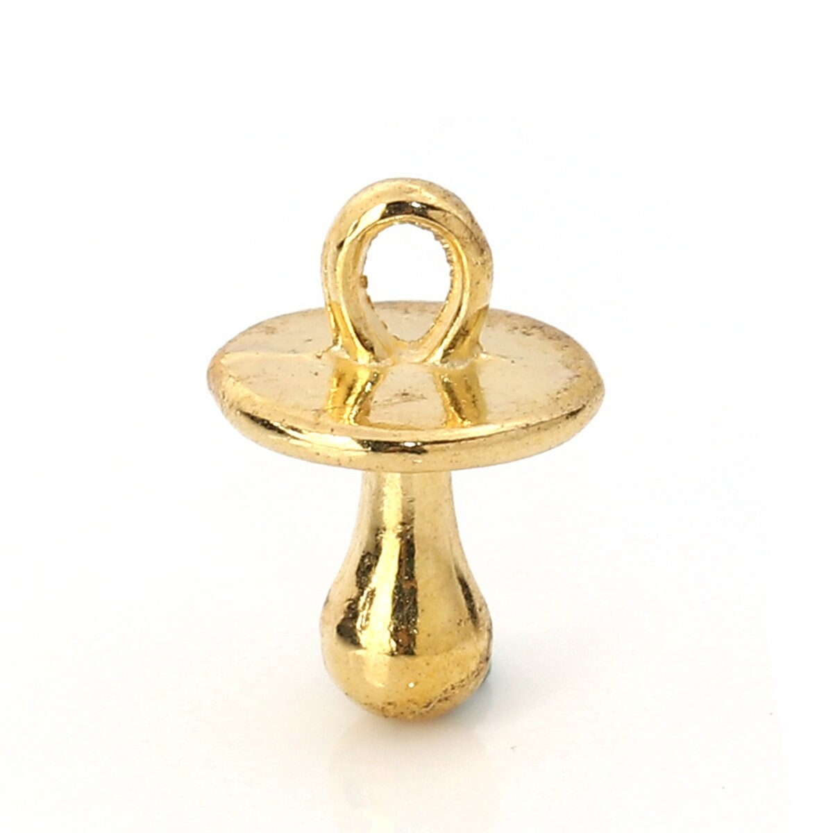 gold plated pacifier baby charm pendant gold plated lead and