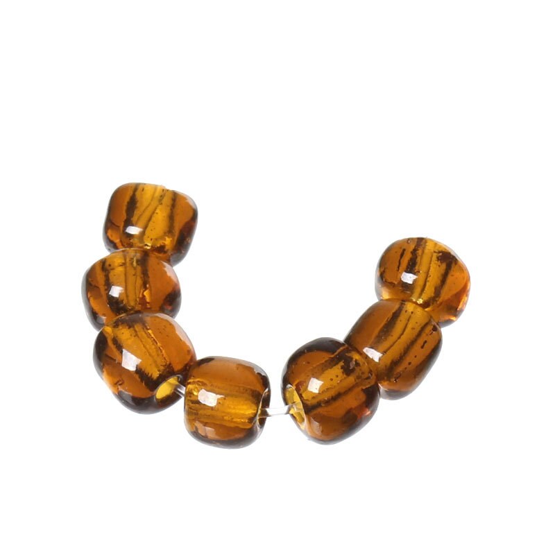 6/0 Glass Seed Beads 25g 1000 Beads - Tawny - 4mm x 3mm - Small Glass Beads (32986)
