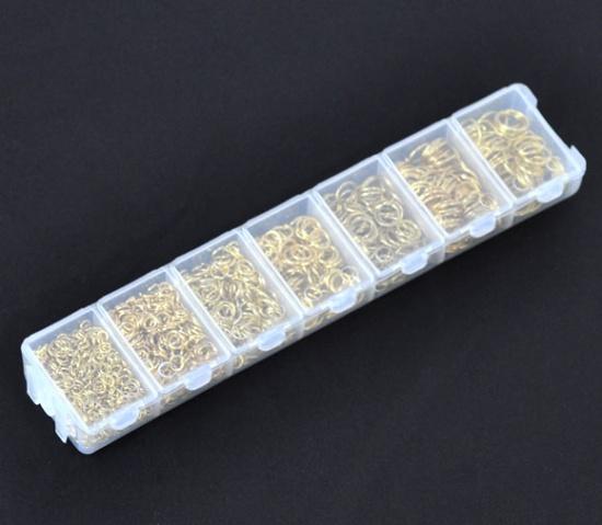 Gold Plated Jump Rings - Lead and Nickel Safe - 3mm 4mm- 5mm 6mm 7mm 8mm 9mm Assorted - Open Jump Ring (843)