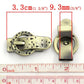 2 Antique Bronze Magnetic Buckle Clasp - 3.3cm x 2.2cm (1 1/4 Inch) -  Antiqued