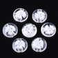 Resin Buttons 14mm x 14mm - White Translucent Flower Pattern - Shank - Acrylic B