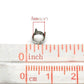 100 Silver Tone Round Spike Rivet Studs Spots - 5mm x 5mm (2/8") - Metal -  Rive