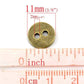 10 Antique Bronze Metal Button - 2 Holes - 11mm (3/8")