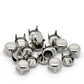100 Silver Tone Round Spike Rivet Studs Spots - 5mm x 5mm (2/8") - Metal -  Rive