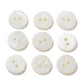 White Natural Shell Buttons - Mother of Pearl MOP - 10mm 2 Hole - Flat Natural S