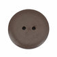 Dark Brown Carved Wooden Buttons - Carved Flower - 25mm (1 inch) - 2 Holes