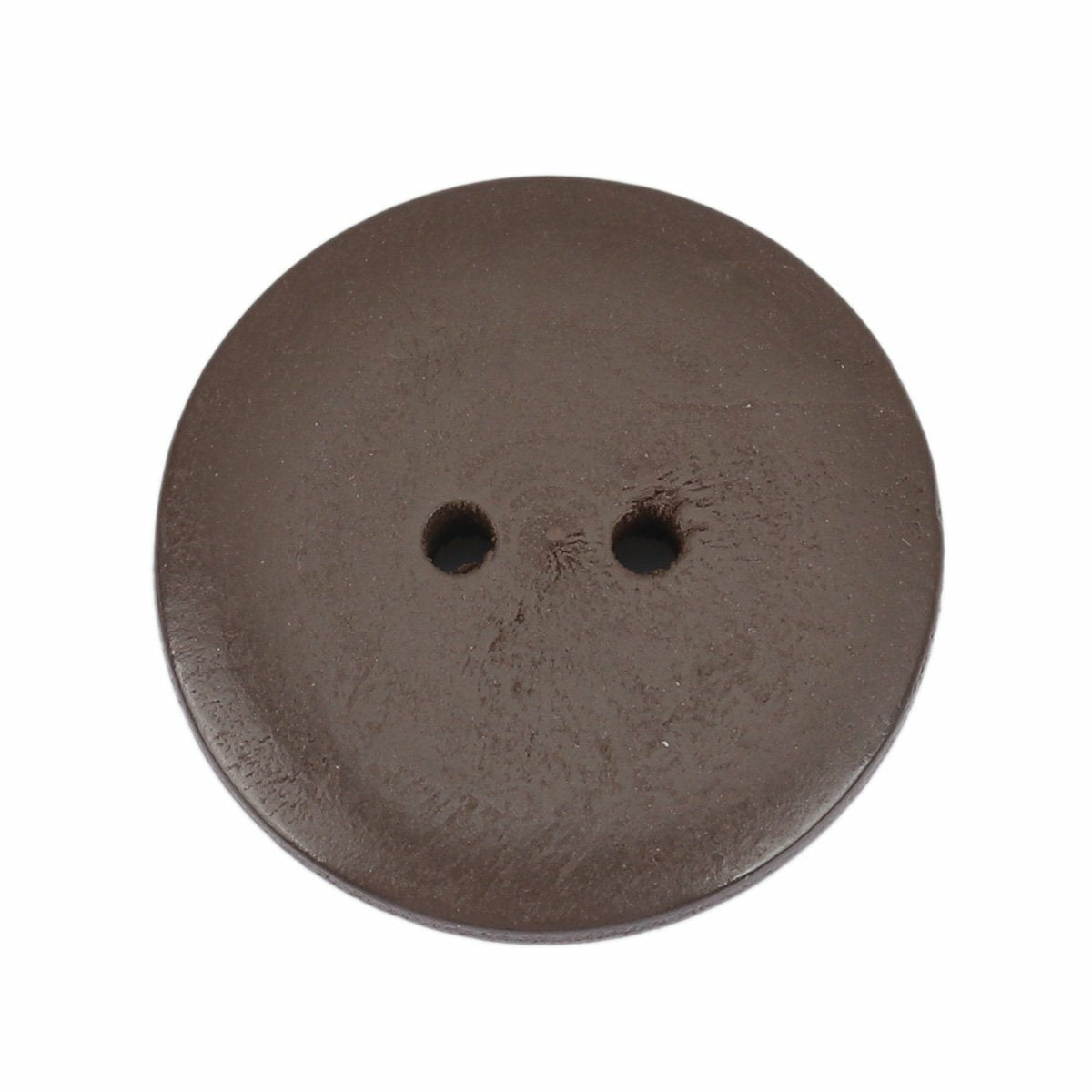 Dark Brown Carved Wooden Buttons - Carved Flower - 25mm (1 inch) - 2 Holes