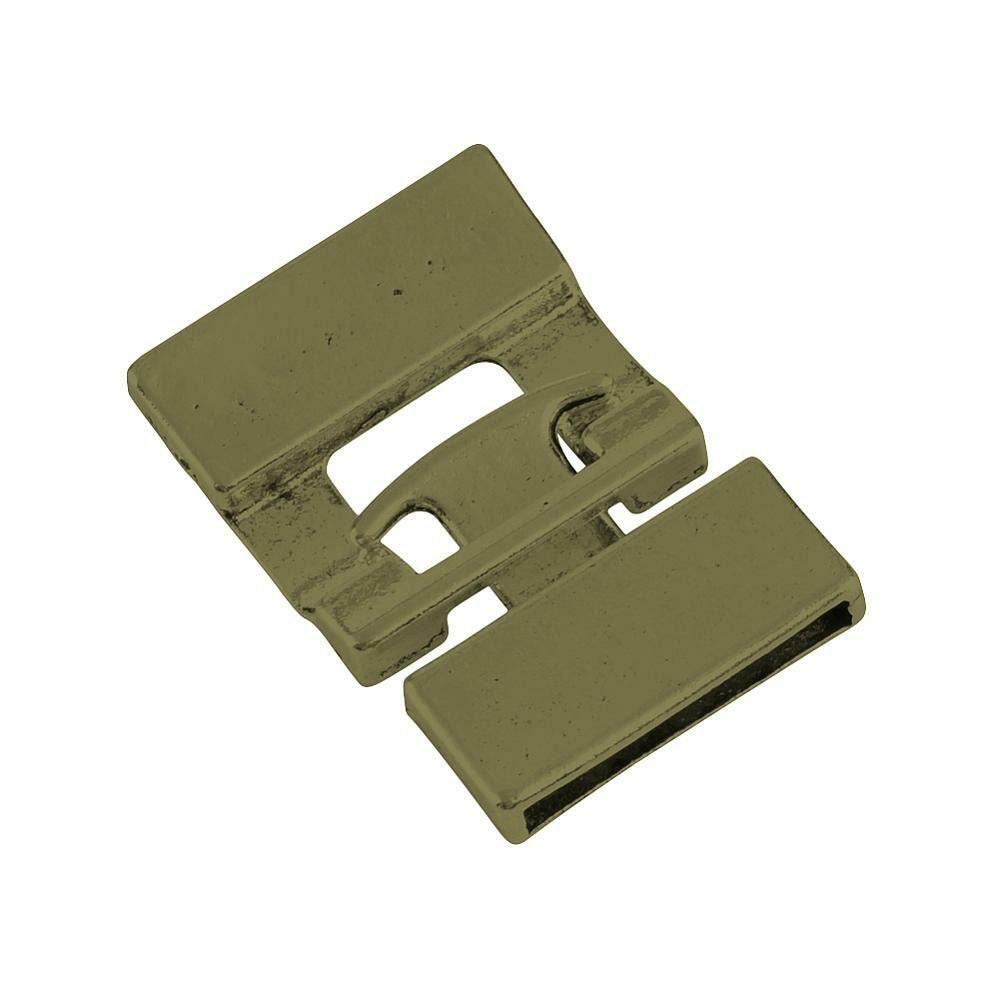 Snap Lock Bronze Clasp - Lead Free - 34mm long, 22~22.5mm wide, 4mm thick - Rect
