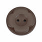 Dark Brown Carved Wooden Buttons - Carved Flower - 25mm (1 inch) - 2 Holes