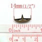 25 Antique Bronze Pointed Oval Rivet Stud Spikes -14mm x 5mm (1/2"x1/4") - Metal