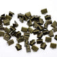 100  Bronze End Cap Crimp Beads -  8mm x 8mm -  Bronze Ribbon End - Lead Nickel