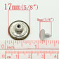 10 Silver Metal Jean Tacks - Jean Buttons -  17mm x 8mm - Metal - Screw Back - N
