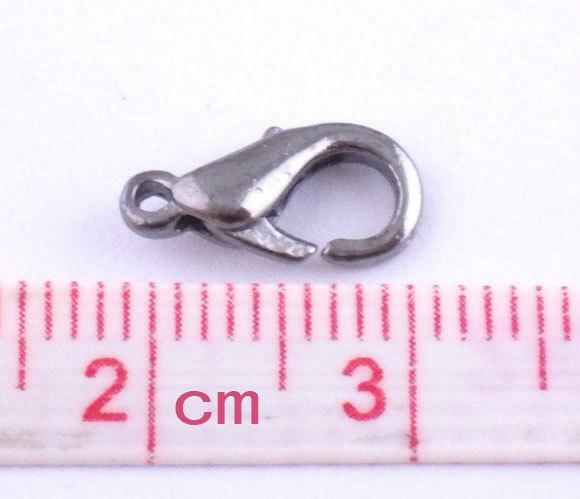 10 Gunmetal Lobster Clasps - 12mm x 6mm
