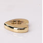 Gold Heart Buttons with Rhinestones - 12mm x 10mm - 2 Hole - Mini Gold Heart But