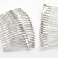 5 Silver Hair Combs - Nickel Free - Lead Free - Wedding Bridal Comb - 78mm x 38m