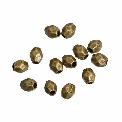 Bronze Bicone Spacer Beads 4mm (1/8") x 3mm (1/8"), Hole: Approx 1.4mm, 50 piece