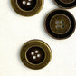 10 - 25mm Antique Bronze Metal Button - 4 Holes - 25mm (1 inch) - Sewing Metal B