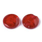 Resin Buttons 14mm x 14mm - Red Translucent Flower Pattern - Shank - Acrylic But