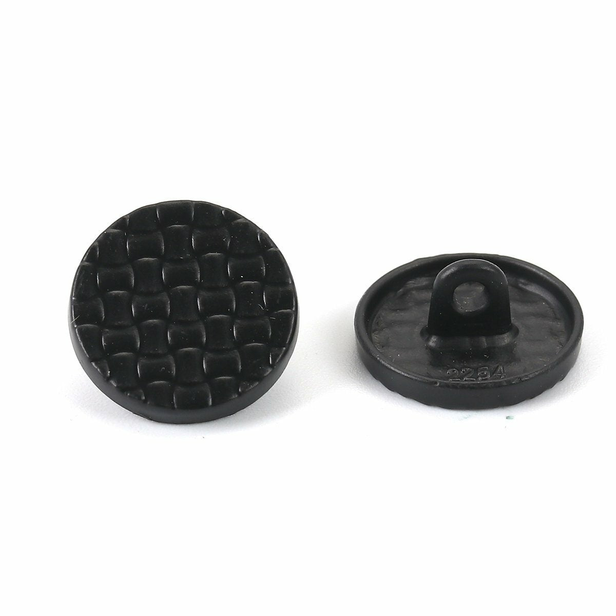 10 Silver, Gold or Black Metal Shank Buttons - 15mm - Grid Checker Design - Lead