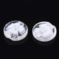 Resin Buttons 14mm x 14mm - White Translucent Flower Pattern - Shank - Acrylic B