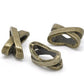 Bronze slider spacer beads - 10mm x 7mm - bronze slider bead for leather cord or