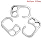 5 Silver Hook Clasps - 26mm x 17mm(1" x  5/8") -  Metal - Silver Clasp