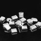 10 Silver Plated Silver Spacer Beads -  Carved Pattern - 7mm x 6mm - Lead Nickel