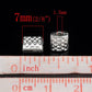 10 Silver Plated Silver Spacer Beads -  Carved Pattern - 7mm x 6mm - Lead Nickel