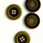 10 - 25mm Antique Bronze Metal Button - 4 Holes - 25mm (1 inch) - Sewing Metal B