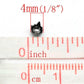 100 Gunmetal Rivet Stud Spikes - 4mm - 4 Legs - Metal - Rivets Studs Spike (B189