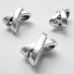 10 Silver Slider Spacer Beads - 10mm x 7mm