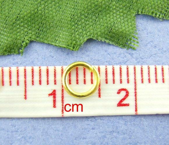 100 Gold Plated Jump Rings - 5mm x 0.7mm  - Jump Rings Gold - Lead Nickel Free (