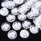 Resin Buttons 14mm x 14mm - White Translucent Flower Pattern - Shank - Acrylic B