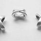 10 Silver Slider Spacer Beads - 10mm x 7mm
