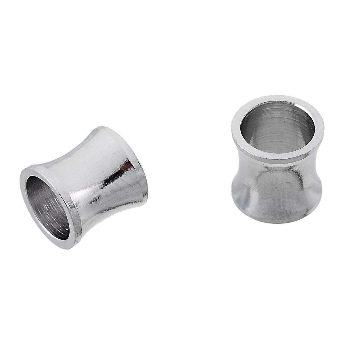 10 Stainless Steel Slider Spacer Beads - 8mm (3/8") x 8mm (3/8")