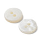 White Natural Shell Buttons - Mother of Pearl MOP - 10mm 2 Hole - Flat Natural S