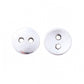 Silver Finish Metal Sewing Buttons Round - Lead and Nickel Free - Two Hole - 10mm x 1mm - Hole 1.6mm (228)