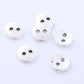 Silver Finish Metal Sewing Buttons Round - Lead and Nickel Free - Two Hole - 10mm x 1mm - Hole 1.6mm (228)