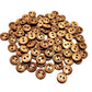 Wooden Buttons - 12mm - 2 Hole - Brown Wood Carved Buttons (12mm-A)