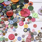 Resin Buttons Assorted Sizes 8mm to 30mm - Multicolor - Rainbow Mix - DIY Craft - Acrylic Button - Crafting - Sewing - Jewelry - Grab Bag (712)