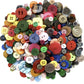 Resin Buttons Assorted Sizes 8mm to 30mm - Multicolor - Rainbow Mix - DIY Craft - Acrylic Button - Crafting - Sewing - Jewelry - Grab Bag (712)