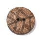 Large Wooden Buttons - 1 inch - 25mm - Wood Buttons - Leaf Pattern - Coconut Wood (D056-03)